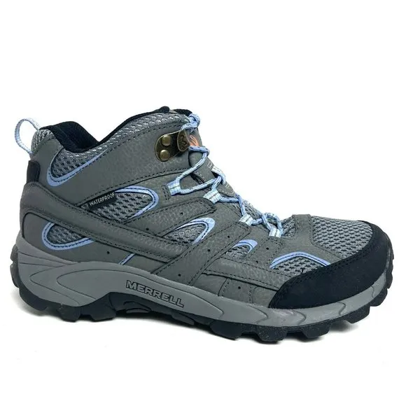 Merrell Moab 2 Mid Waterproof Boot Gray Size 6.5 Wide Big Kid