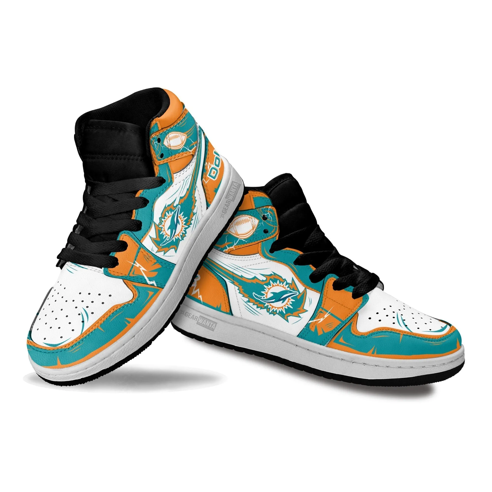 Miami Dolphins Kid J1s Sneakers Custom