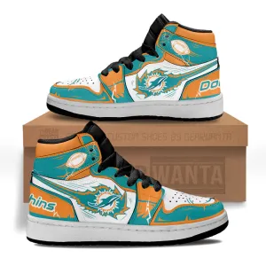 Miami Dolphins Kid J1s Sneakers Custom