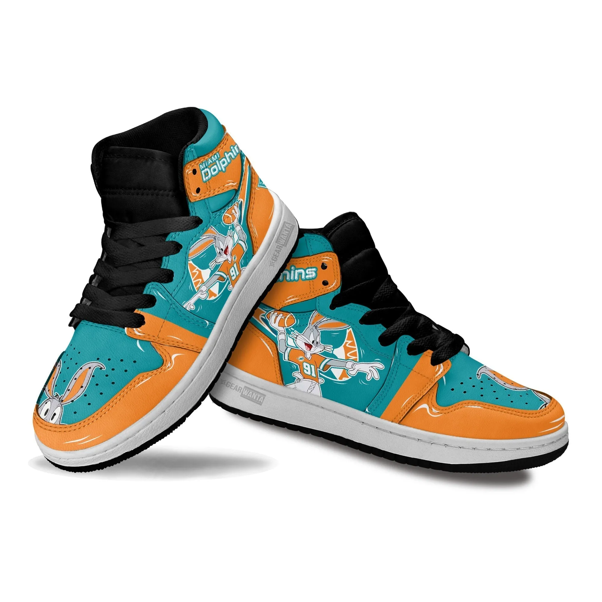 Miami Dolphins Kid J1s Sneakers Custom