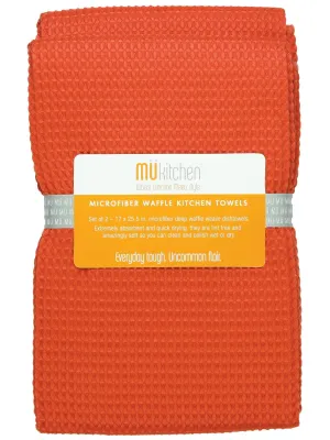 Microfiber Dish Towel Set of 2 Coral