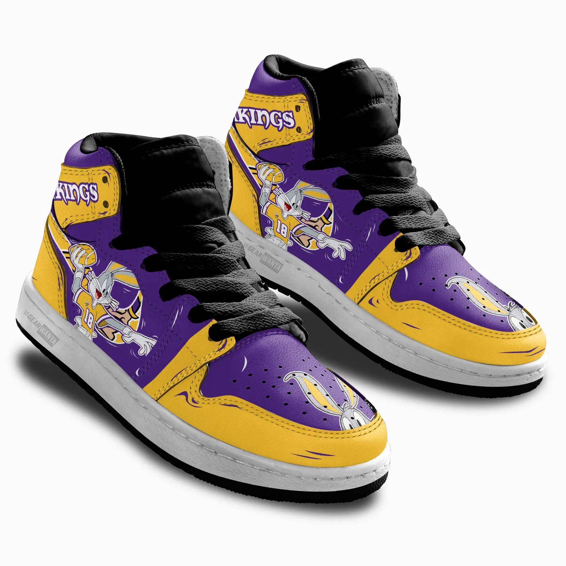 Minnesota Vikings Kid J1s Sneakers Custom