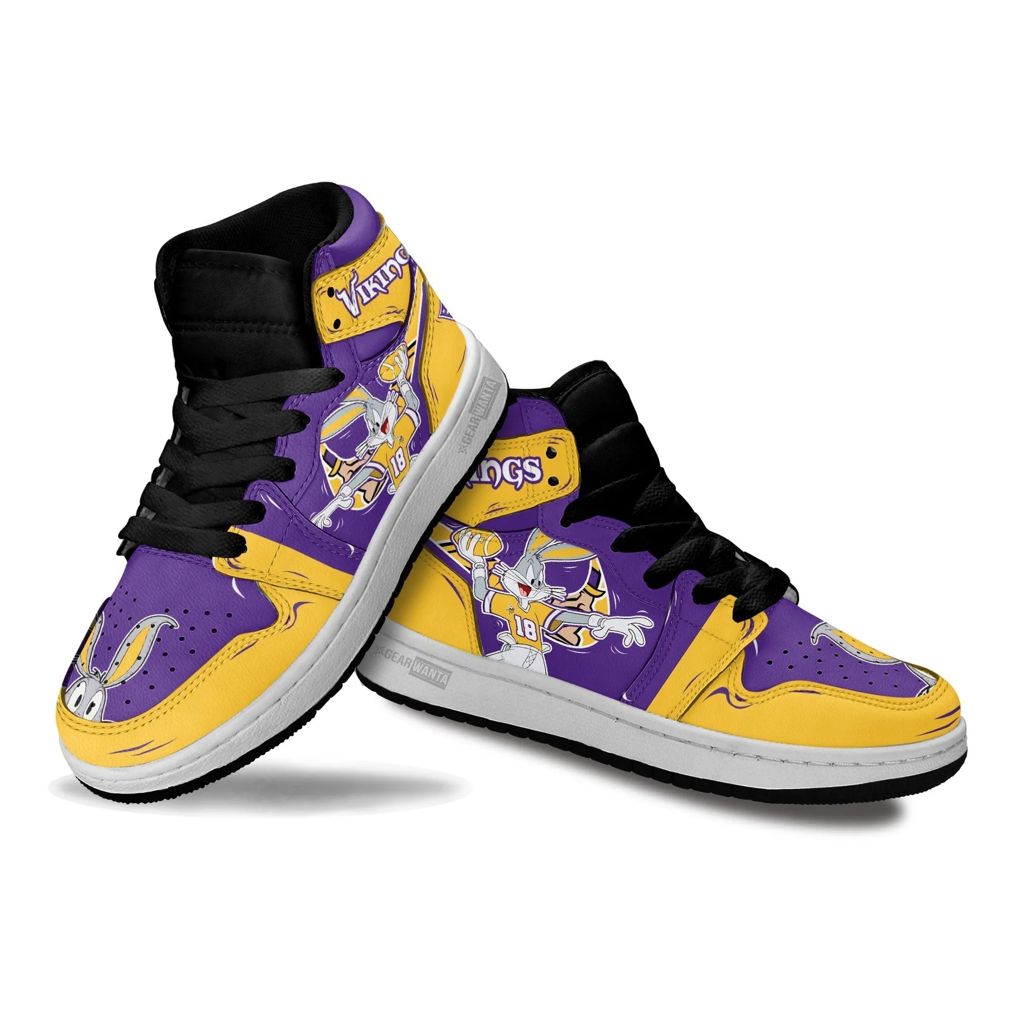 Minnesota Vikings Kid J1s Sneakers Custom