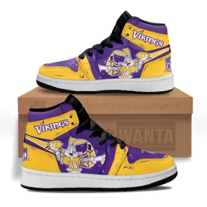 Minnesota Vikings Kid J1s Sneakers Custom