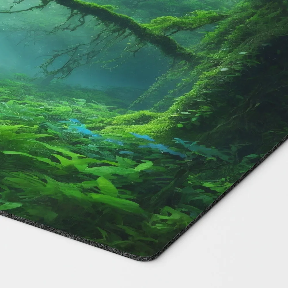 Misty Rainforest Reimagined Playmat | 24"x14" Simic Magic the Gathering MTG