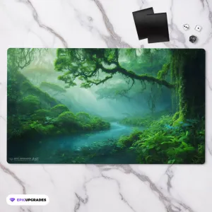 Misty Rainforest Reimagined Playmat | 24"x14" Simic Magic the Gathering MTG