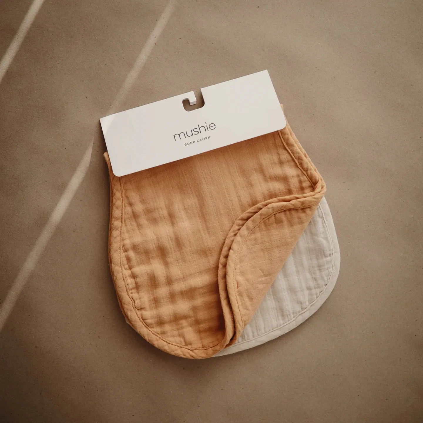 Muslin Burp Cloth Organic Cotton 2-Pack (Fall Yellow/Fog)