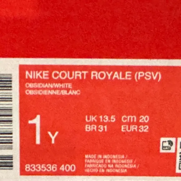 NEW Nike Preschool / Little Kid Court Royale TDV Low Casual Sneaker - 1Y 2Y 3Y