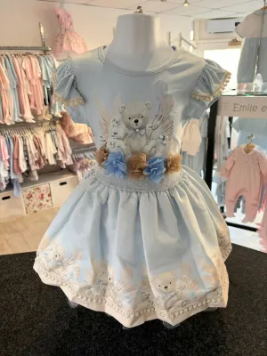 NEW SS25 Neon kid Teddy Skirt Set BLUE