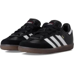 NWT adidas Unisex Little Kid Samba Indoor Sneaker, Black/White/Gum-Size 12