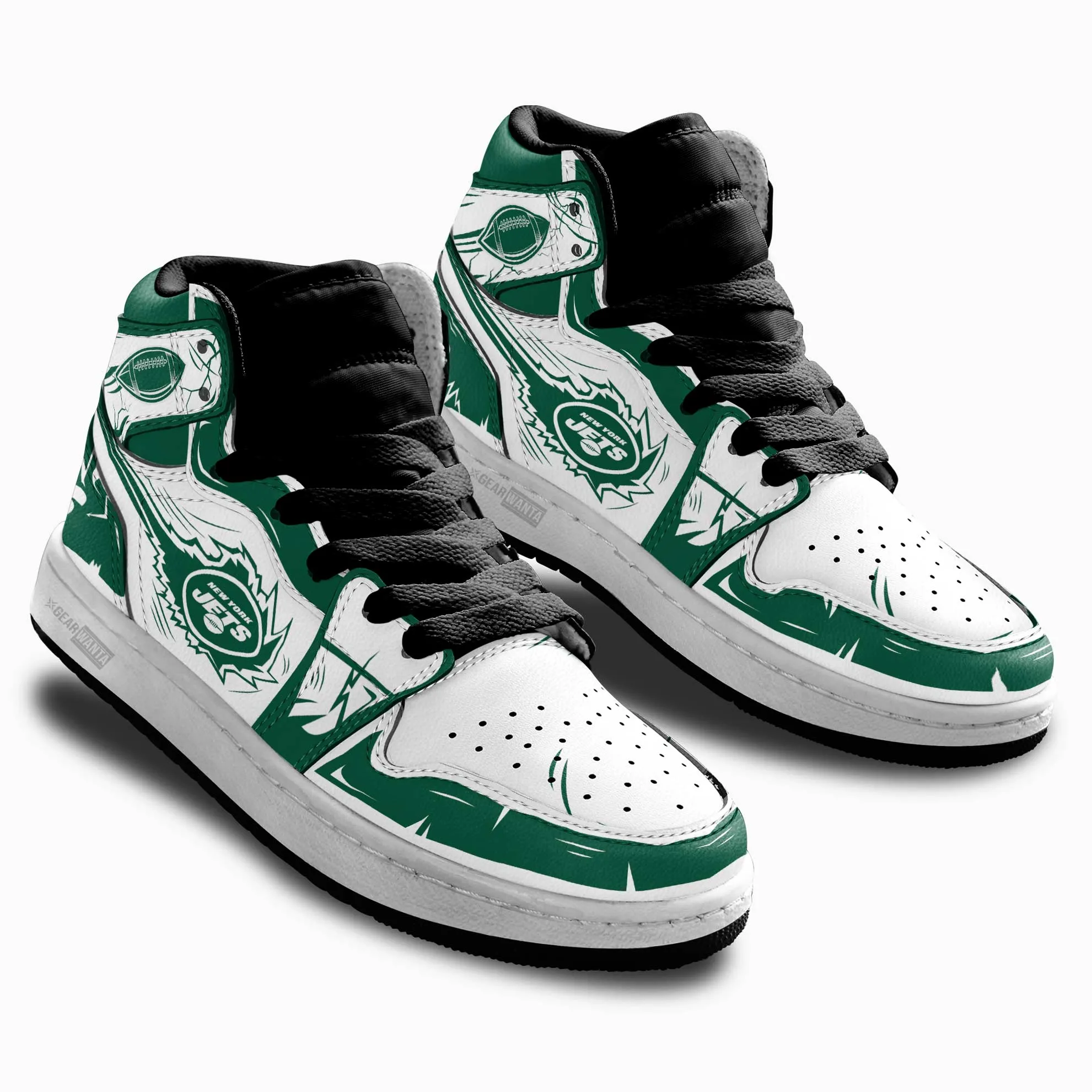NY Jets Kid J1s Sneakers Custom