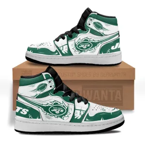 NY Jets Kid J1s Sneakers Custom
