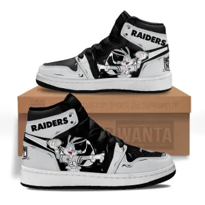 Oakland Raiders Kid J1s Sneakers Custom