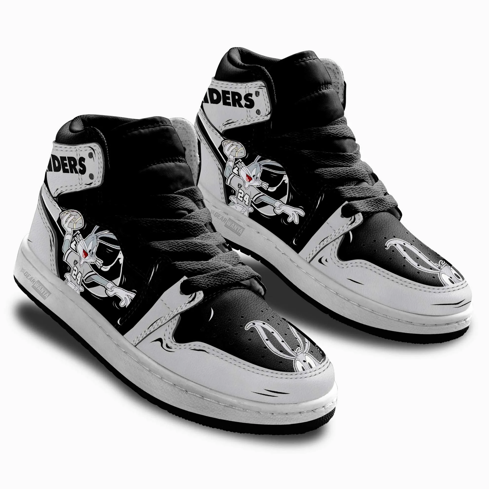 Oakland Raiders Kid J1s Sneakers Custom