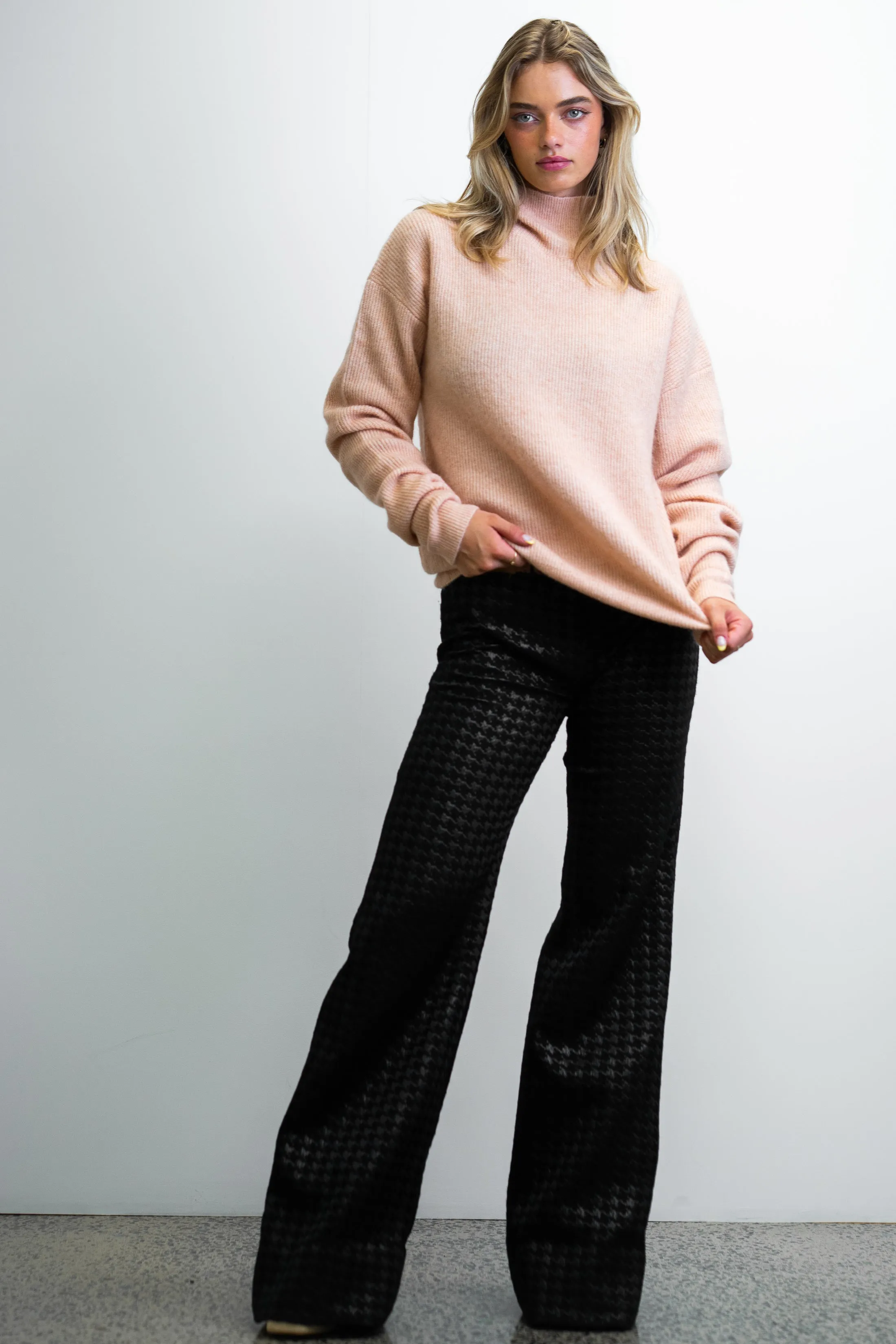 OHAE Colleen Mohair Wool Blend Jumper - Peach SzL