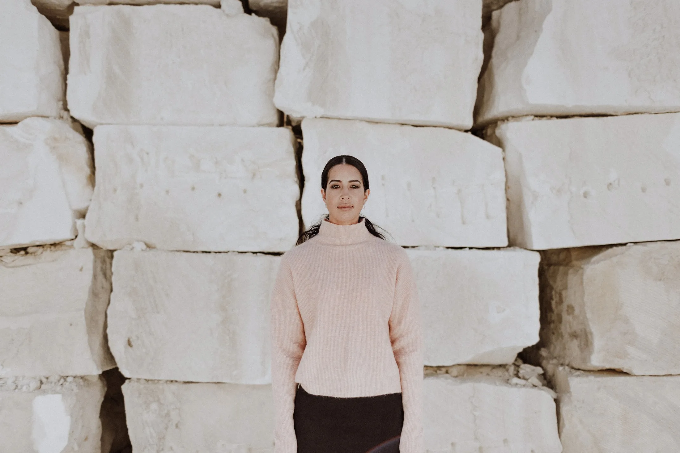 OHAE Colleen Mohair Wool Blend Jumper - Peach SzL