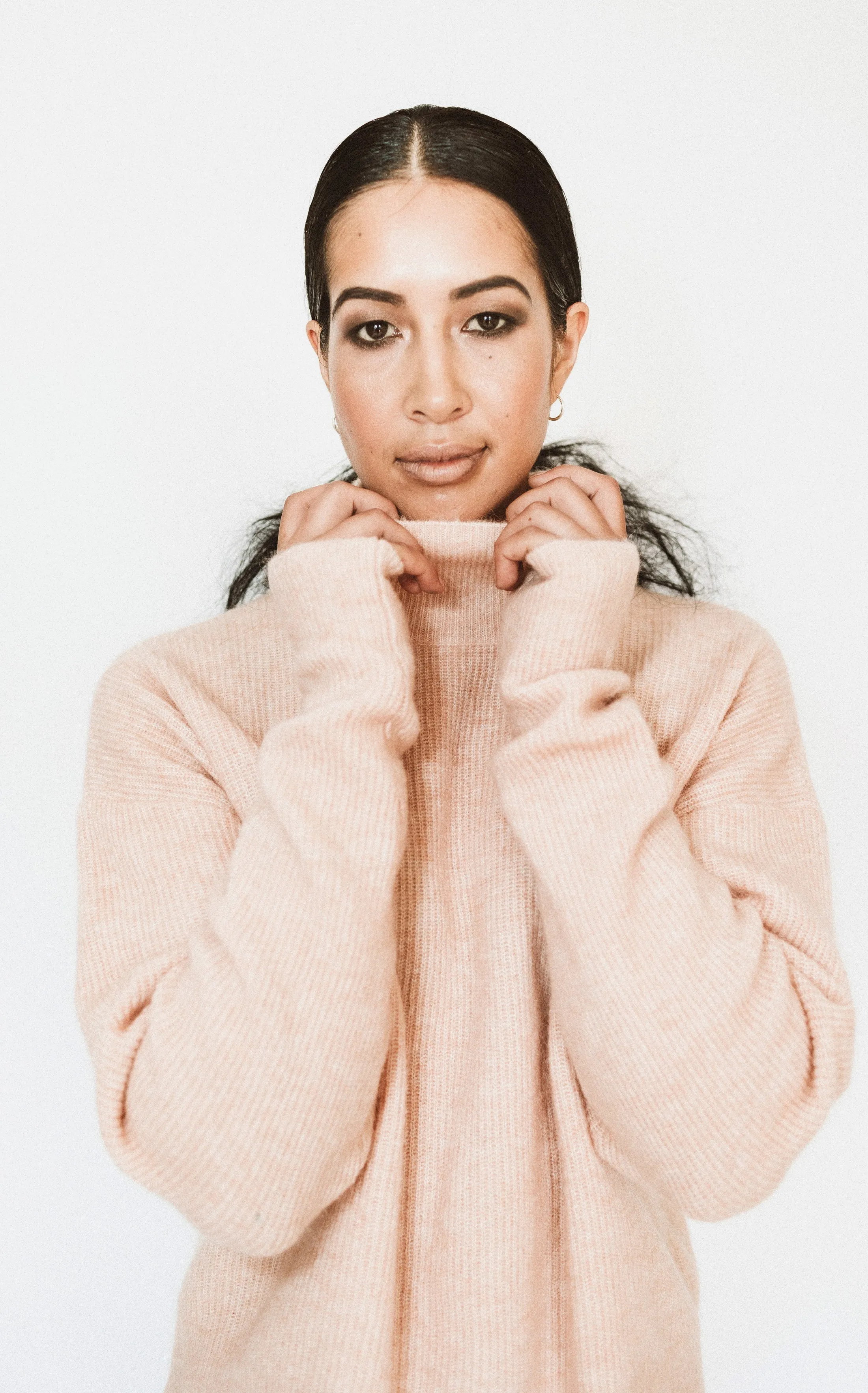 OHAE Colleen Mohair Wool Blend Jumper - Peach SzL