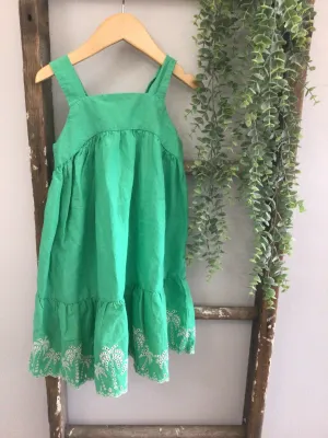 Old Navy green palm dress-5