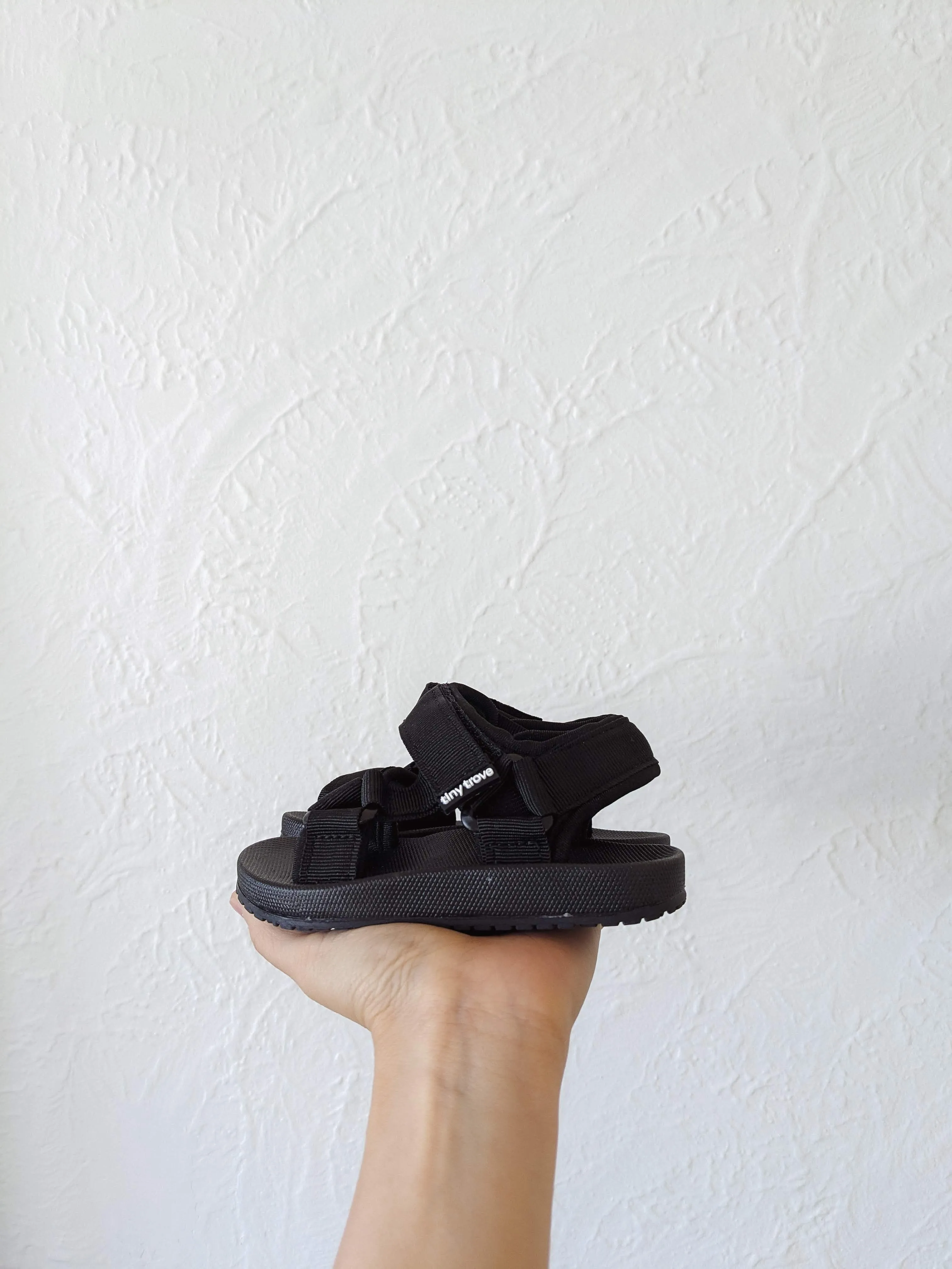 Olympia Velcro Sandals - Black