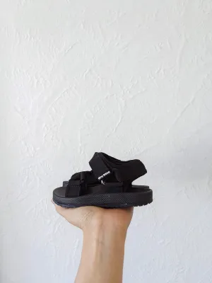 Olympia Velcro Sandals - Black