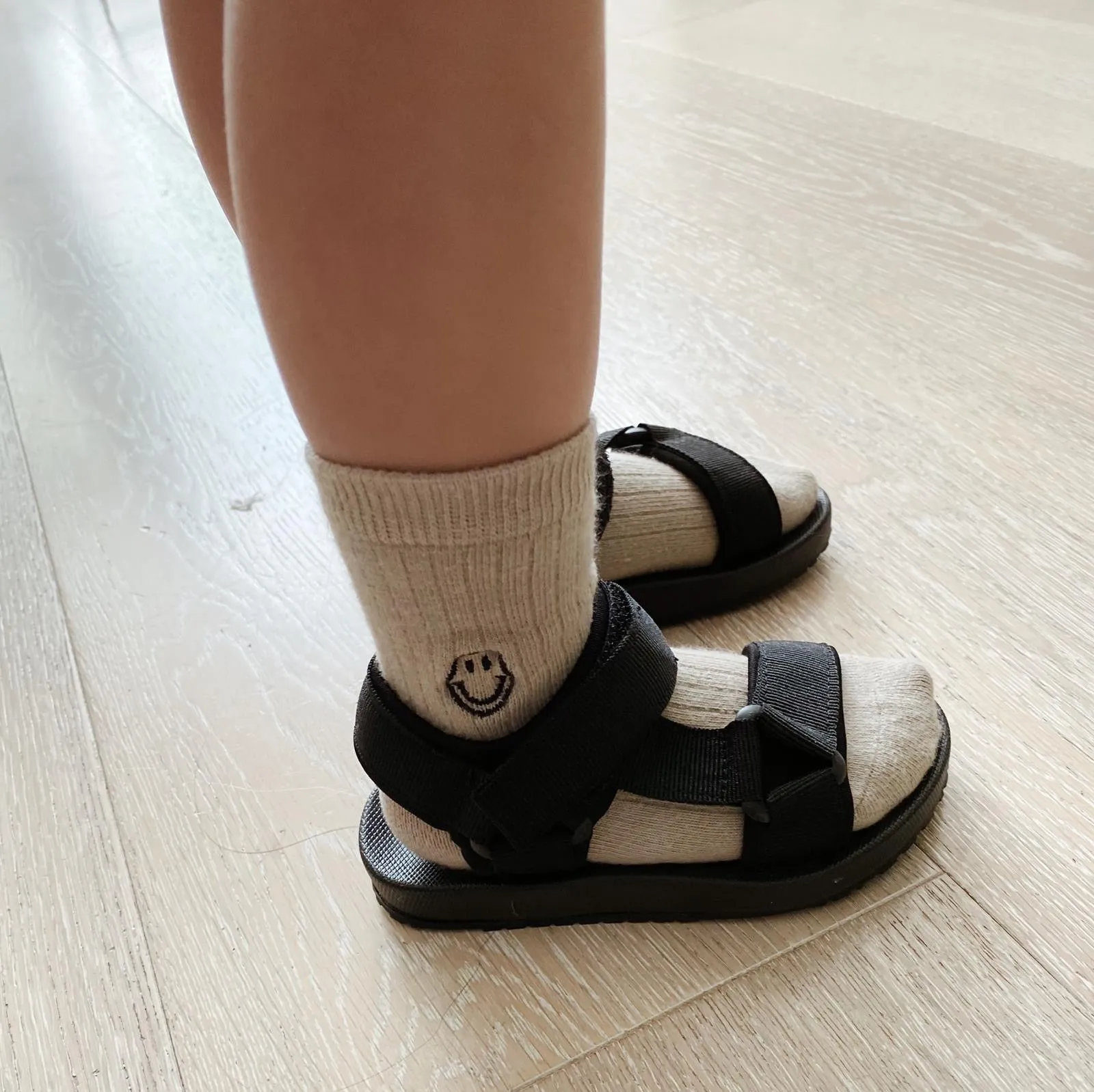 Olympia Velcro Sandals - Black