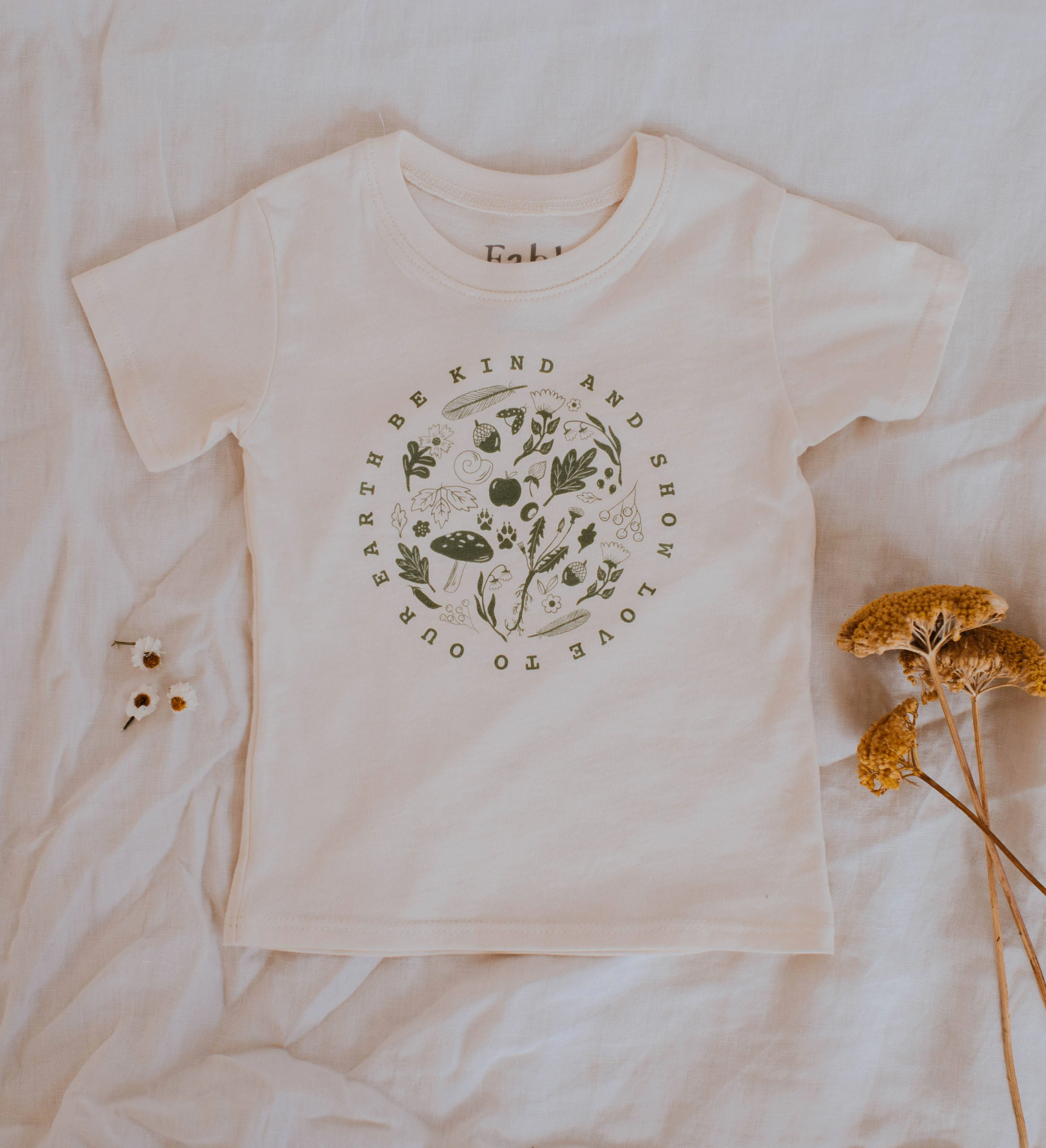 Organic Cotton - Be Kind To Our Earth Tee Size 8