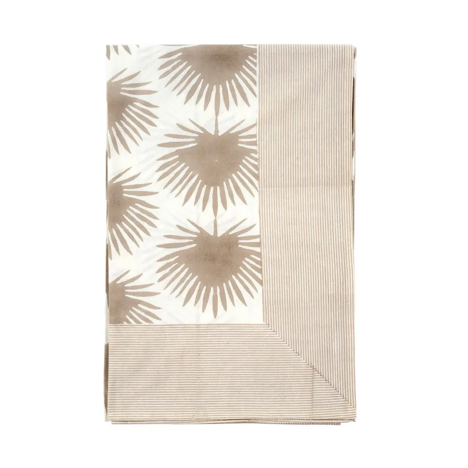 Paradise Palm Table Cloth - Taupe