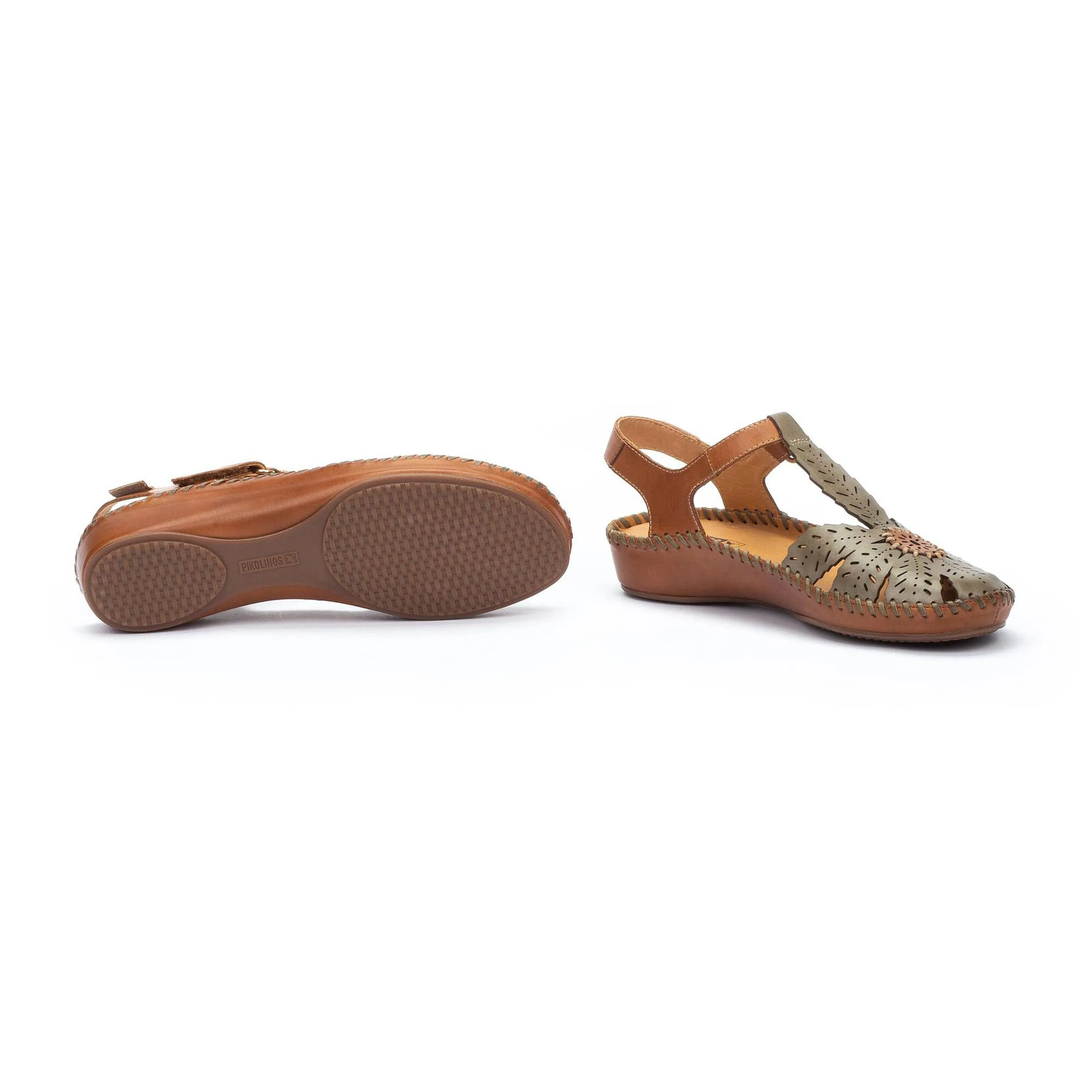 Pikolinos Women's Puerto Vallarta Semi-Open Toe Wedge Sandal - Sage