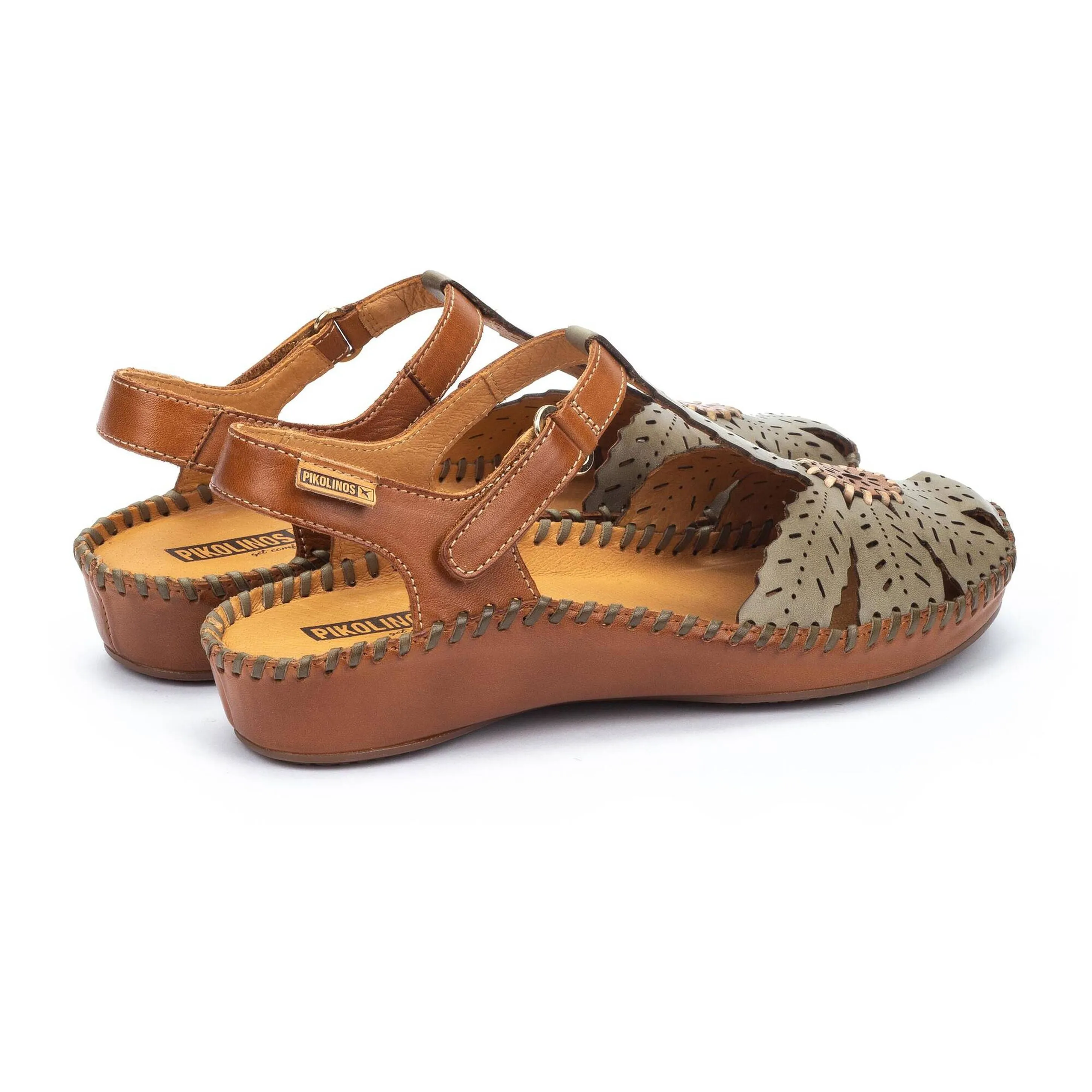 Pikolinos Women's Puerto Vallarta Semi-Open Toe Wedge Sandal - Sage
