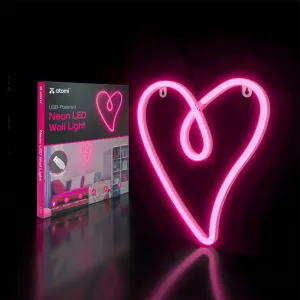 Pink Heart Neon LED Wall Light
