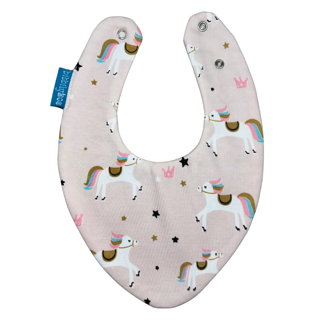 Pink Ponies Waterproof Dribble Bib