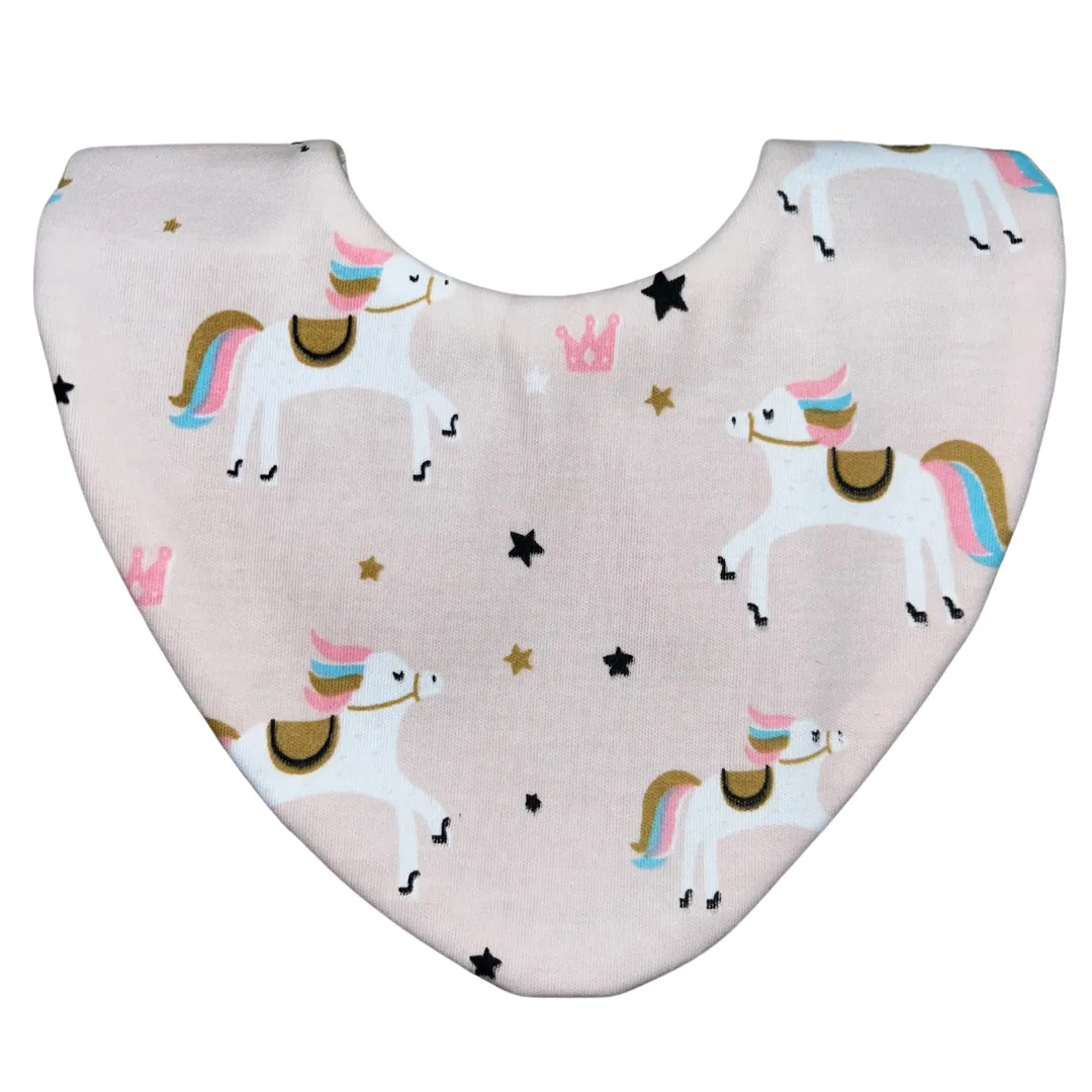 Pink Ponies Waterproof Dribble Bib
