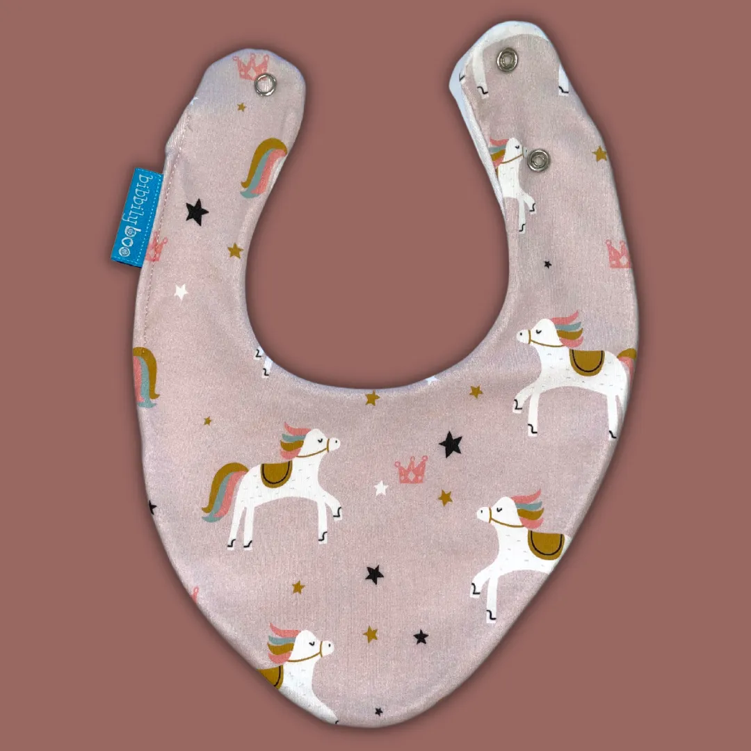 Pink Ponies Waterproof Dribble Bib