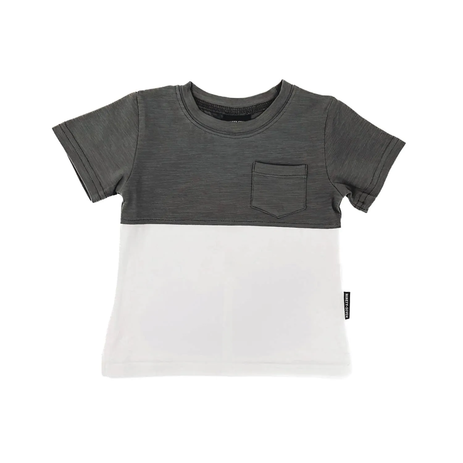 Pocket Tee - Charcoal Color Block