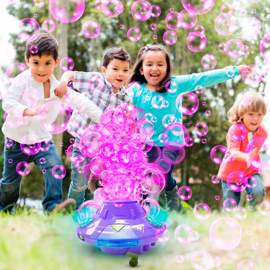 PoppinColorz Galactic Bubble Machine – Spins, Lights, Plays Music