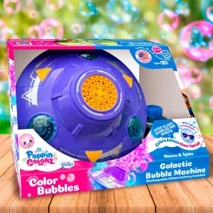 PoppinColorz Galactic Bubble Machine – Spins, Lights, Plays Music