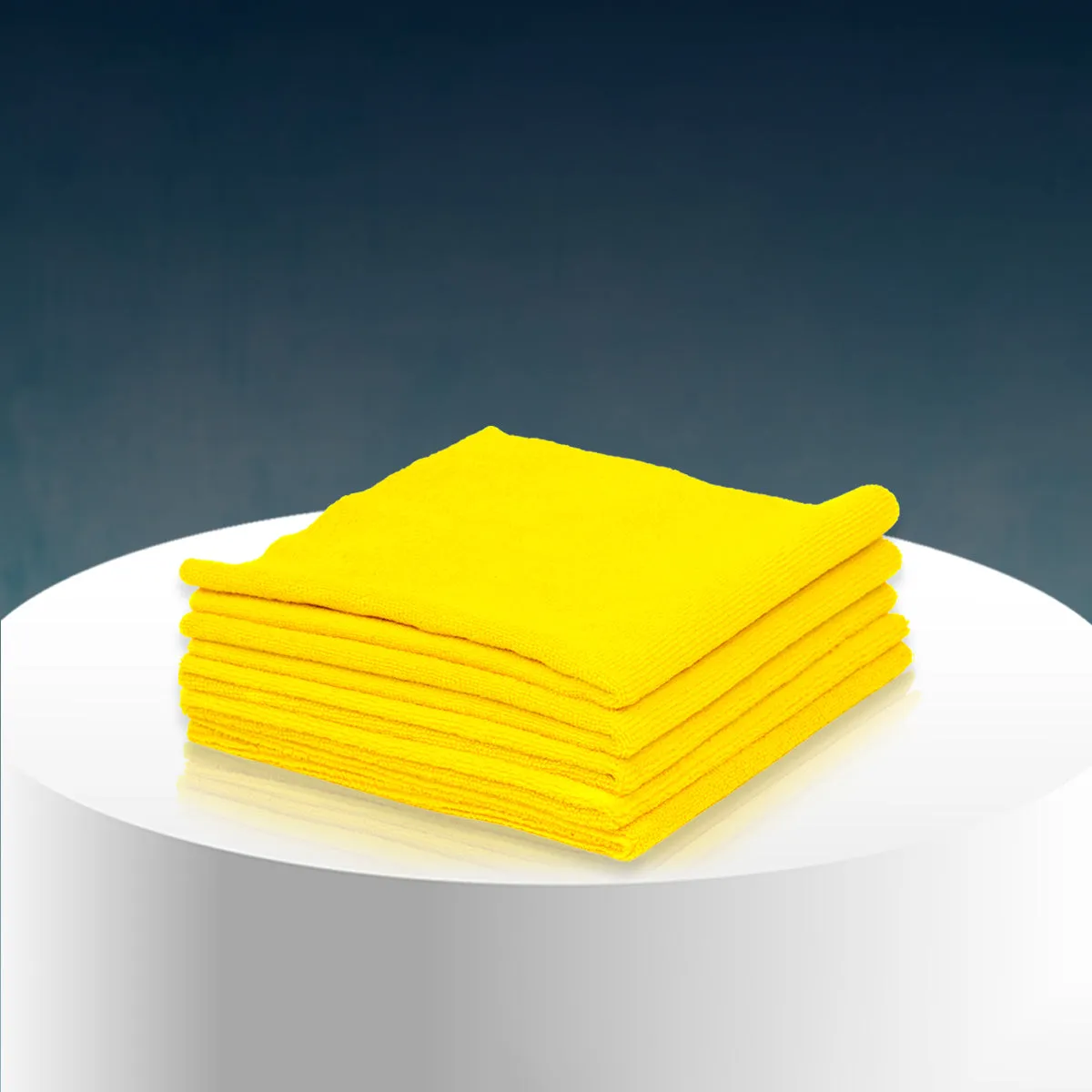 Poshlyf Microfiber Cloth Edgeless Ultrasonic Cut 40cm x 40cm Yellow 380 GSM