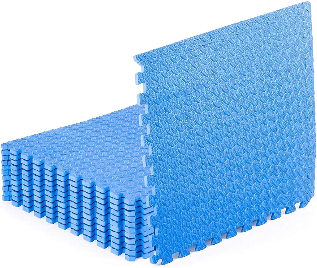 ProsourceFit Puzzle Exercise Mat ½”, EVA Foam Interlocking Tiles Protective Flooring for Gym Equipment and Cushion for Workouts