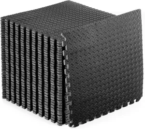 ProsourceFit Puzzle Exercise Mat ½”, EVA Foam Interlocking Tiles Protective Flooring for Gym Equipment and Cushion for Workouts
