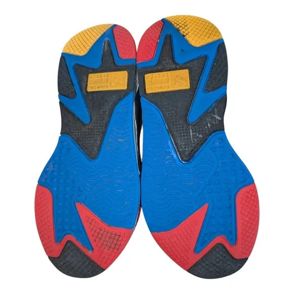 Puma RS-X3 Puzzle Unisex - Size: Men's 7C Women's 8.5C Athleisure Colorful EUC