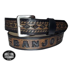 "The BANJO " Leather Belt