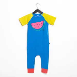 RAGS Short Sleeve Romper - Watermelon Regatta