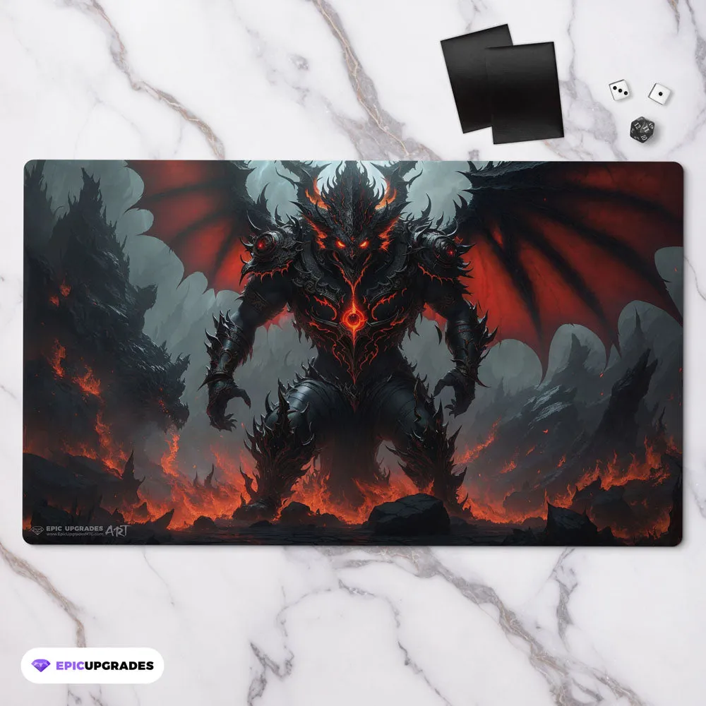 Rakdos Demon Playmat | 24"x14" Magic the Gathering Red Black MTG