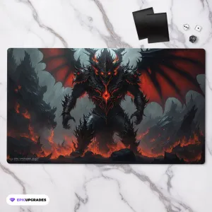 Rakdos Demon Playmat | 24"x14" Magic the Gathering Red Black MTG