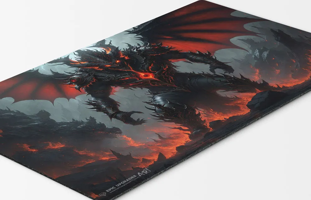 Rakdos Demon Playmat | 24"x14" Magic the Gathering Red Black MTG