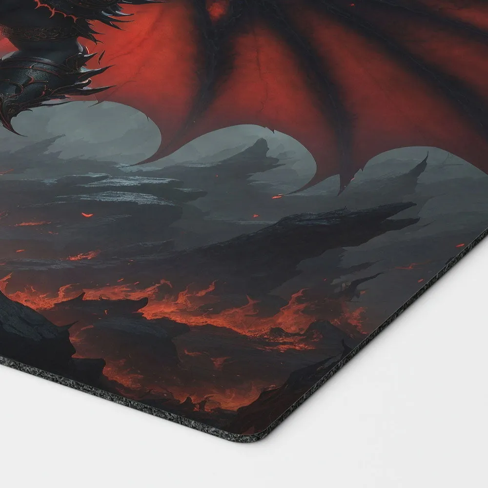 Rakdos Demon Playmat | 24"x14" Magic the Gathering Red Black MTG