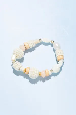 Sara Kid White Bead Bracelet