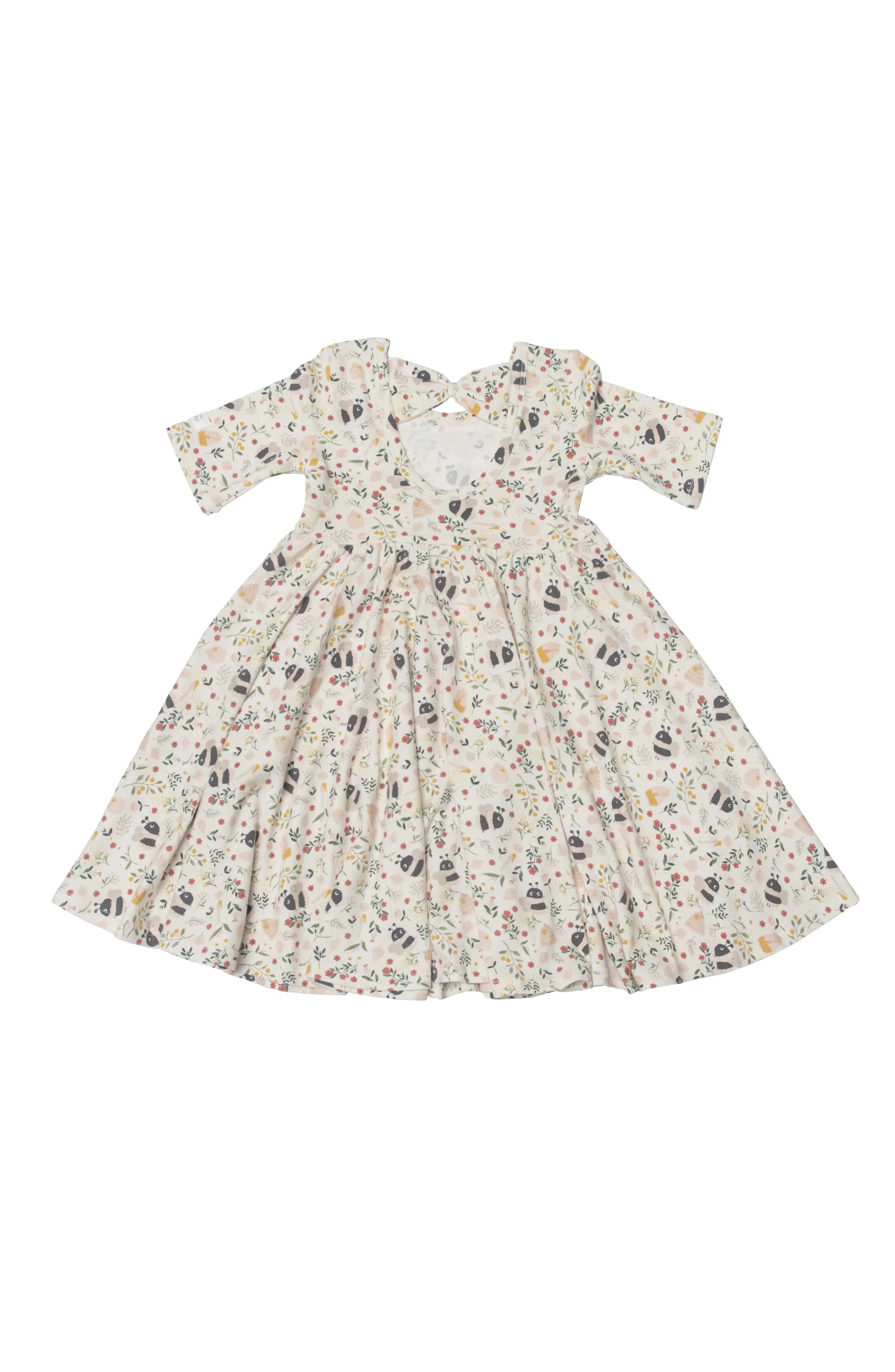 Short Sleeve Skater Dress - Bumble Bees