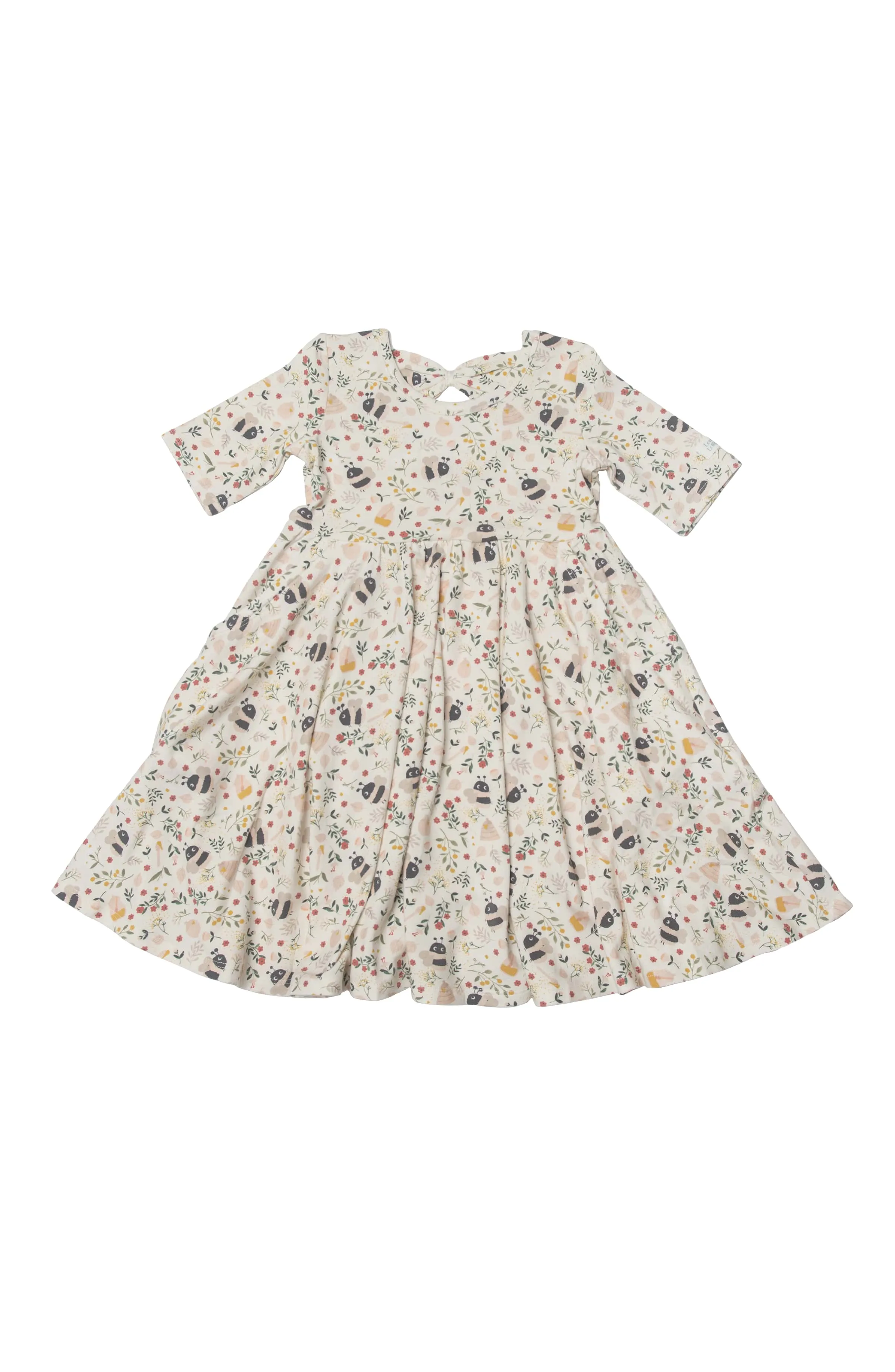 Short Sleeve Skater Dress - Bumble Bees