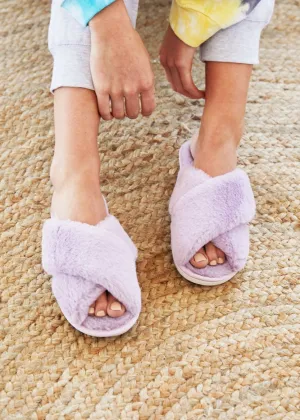 Skylar Fluffy Slippers - Lilac